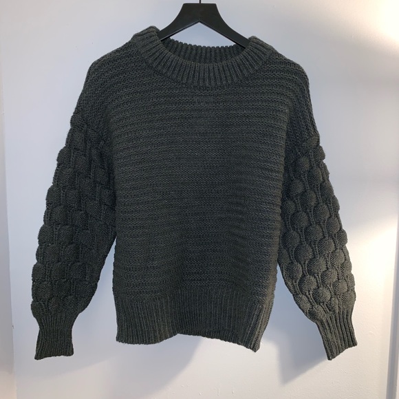 Elodie Sweaters - Elodie Bubble Sleeve Pullover Sweater